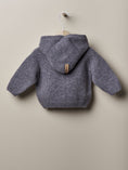 Load image into Gallery viewer, Wedoble Ull Cardigan med hette - Medium Grey