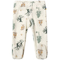 Load image into Gallery viewer, Joha Leggings m/fot i Ull & Bambus - Trær/Off White