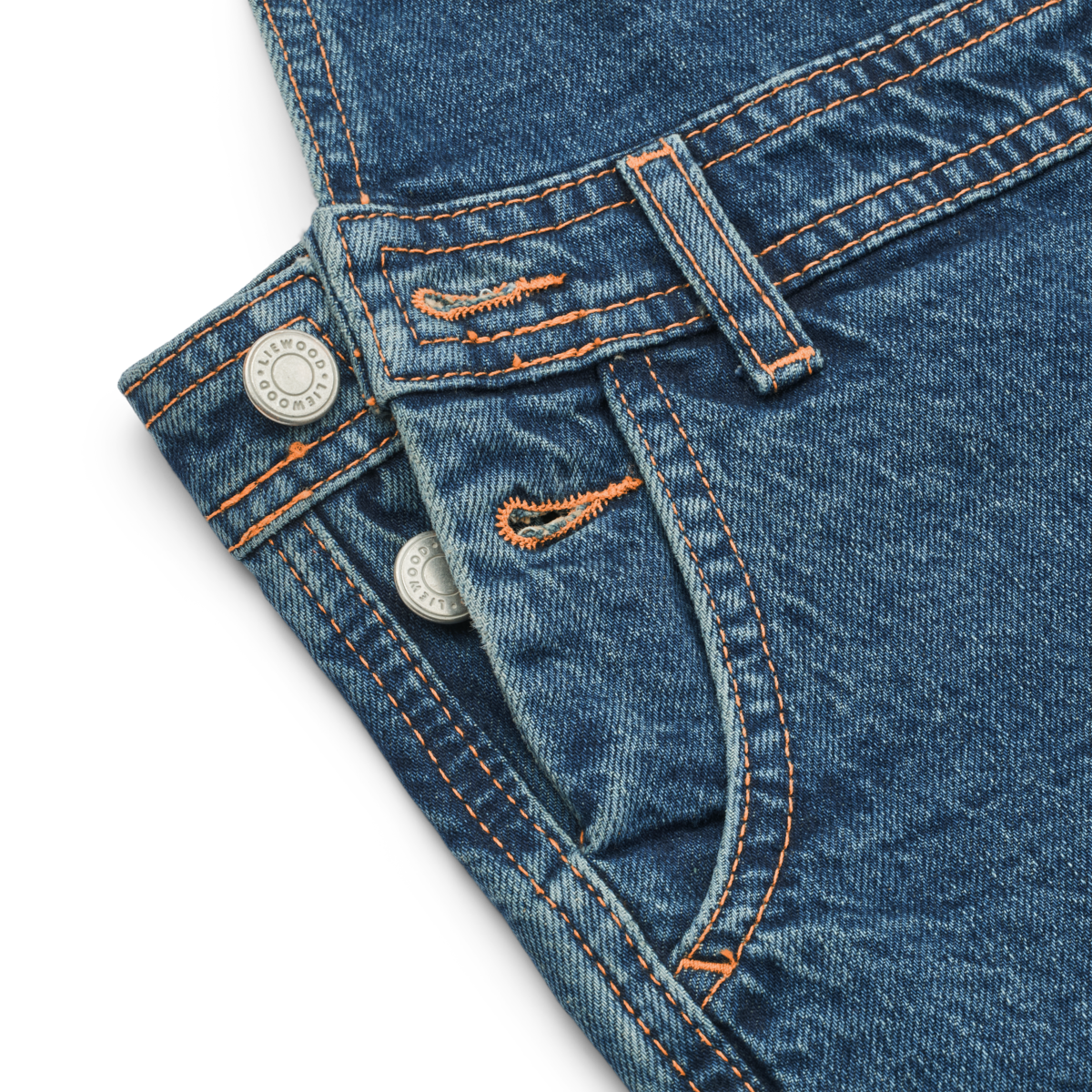 Indigo Denim snekkerbukse - Medium Blue Denim