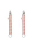 Load image into Gallery viewer, Konges Sløjd Smokkesnor 2-Pack - Powder Pink Check