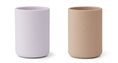 Load image into Gallery viewer, LIEWOOD Ethan Cup 2 Pack - Cat Light Lavender/Rose Mix