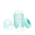 Load image into Gallery viewer, Glassflaske med knusebeskyttelse 150ml - Mint Green