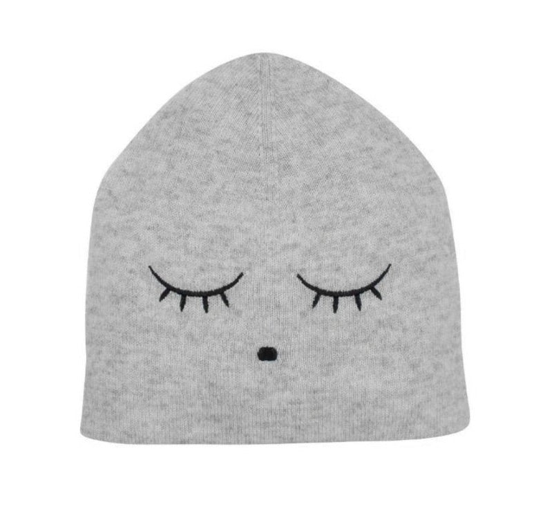 Cashmere Beanie Hat - Grey