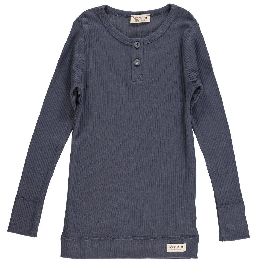 Modal LS Ribbed sweater - Blue