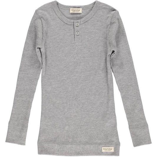 Modal LS Ribbed Sweater - Grey Melange