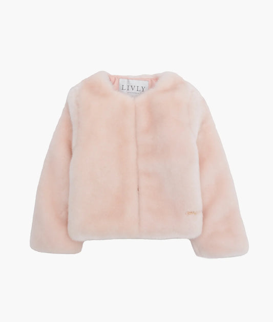 LIVLY Holly Jacket - Faux Fur Pink