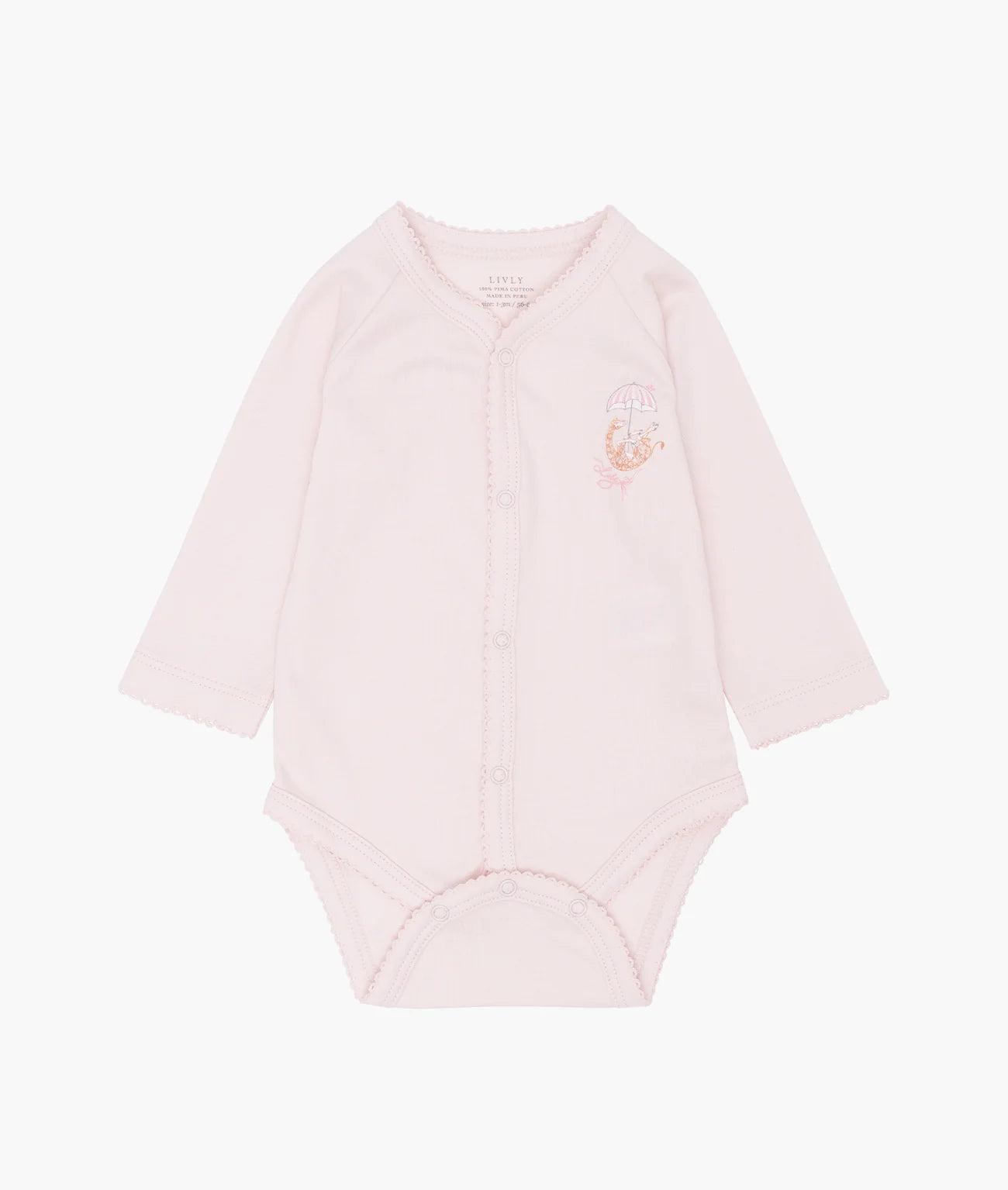 LIVLY Giraffe Full Snap Body - Rosa