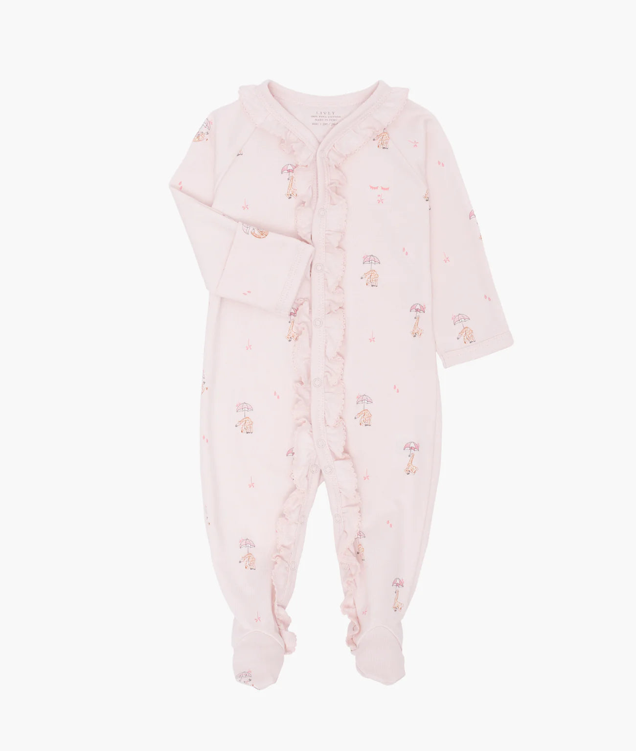 LIVLY Giraffe Sara Footie - Rosa