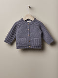 Load image into Gallery viewer, Wedoble Ull Cardigan med lommer - Medium Grey
