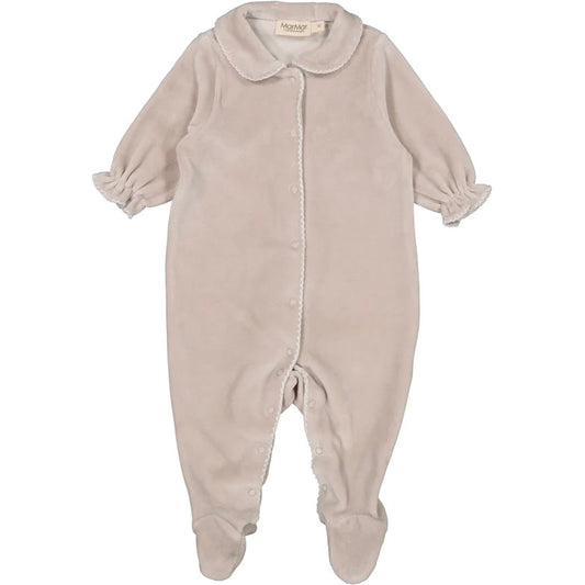 Ruddy Velvet Overall - Moon Grey