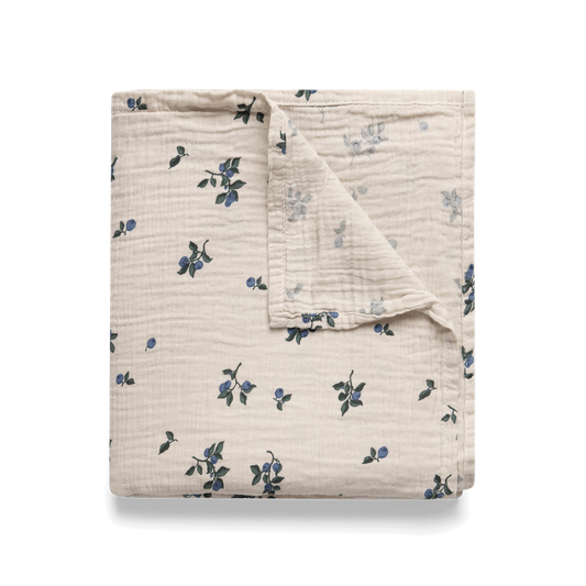 Garbo&Friends Muslin Swaddle Blanket - Blueberry