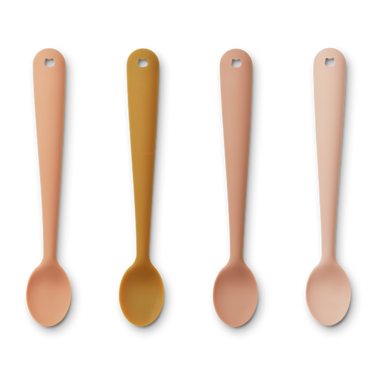 LIEWOOD Siv Feeding Spoon 4-Pack - Tuscany Rose Multi Mix