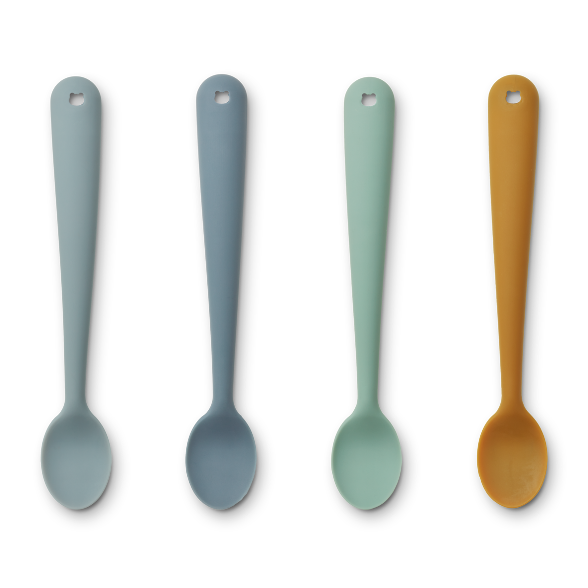 LIEWOOD Siv Feeding Spoon 4-Pack - Blue Multi Mix