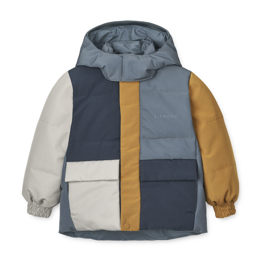 Paloma Reversive Puffer Down Jacket - Whale Blue