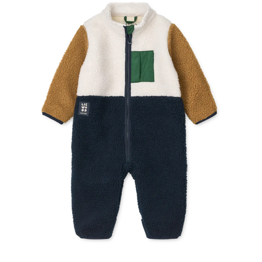 Nolano Pile Jumpsuit - Classic navy multi mix