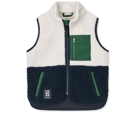 Vada Pile vest - Classic navy multi mix
