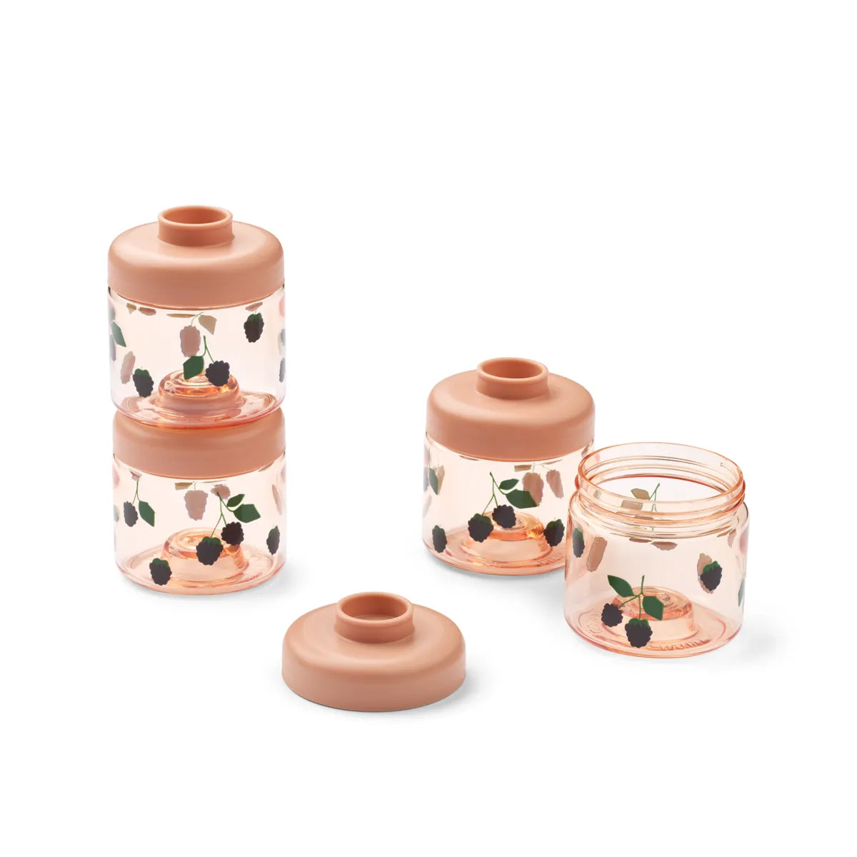 LIEWOOD Dominique Baby Food Tritan Boxes 100 ML 4-Pack - Berry / Pale Tuscany