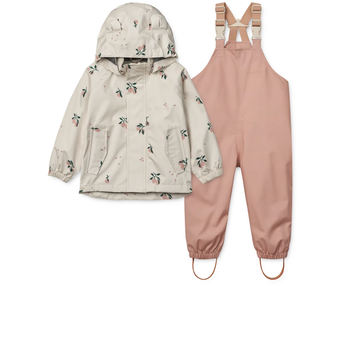 LIEWOOD Manu Rainwear Set - Peach / Sea Shell