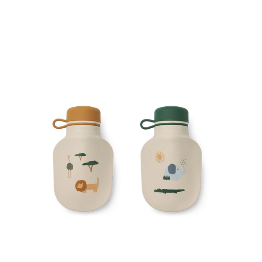 LIEWOOD Lizzie Smoothie Bottle 2-Pack - Safari Sandy Mix