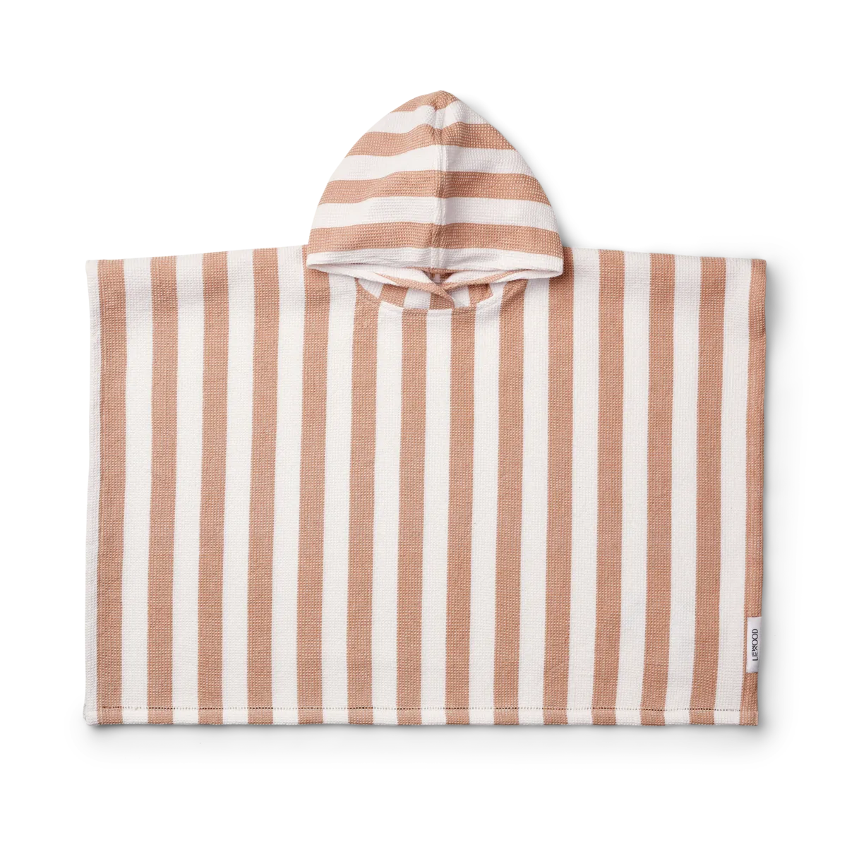 LIEWOOD Paco Poncho - Stripes Tuscany Rose / White