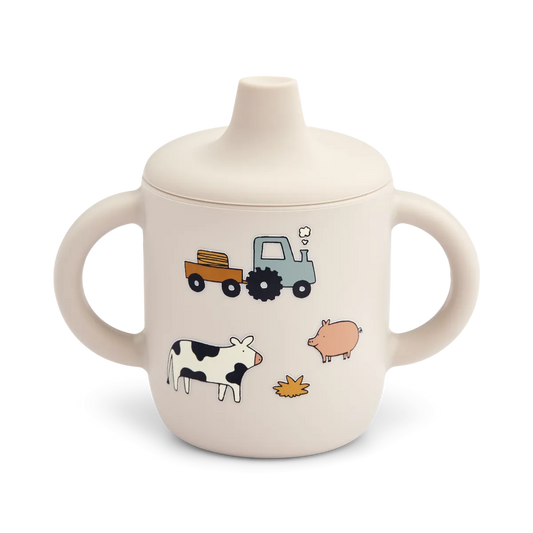 LIEWOOD Neil Sippy Cup - Farm / Sandy