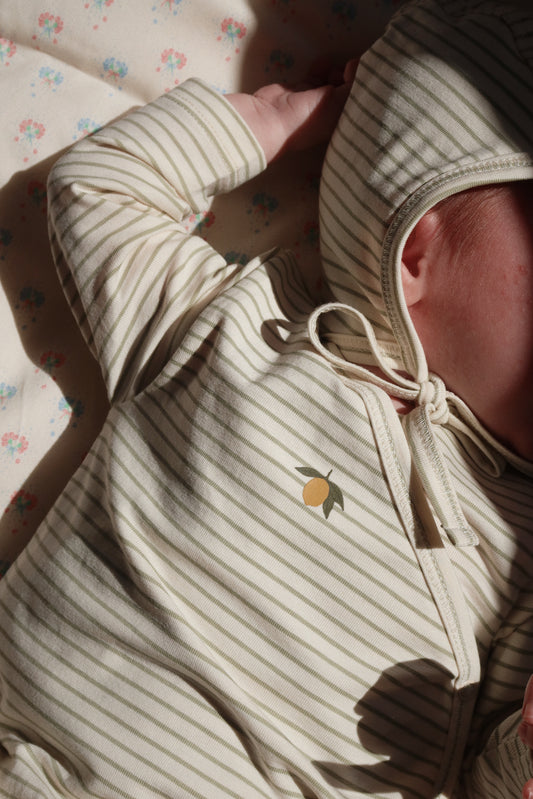 Konges Sløjd Basic Newborn Onesie - Tea Stripe