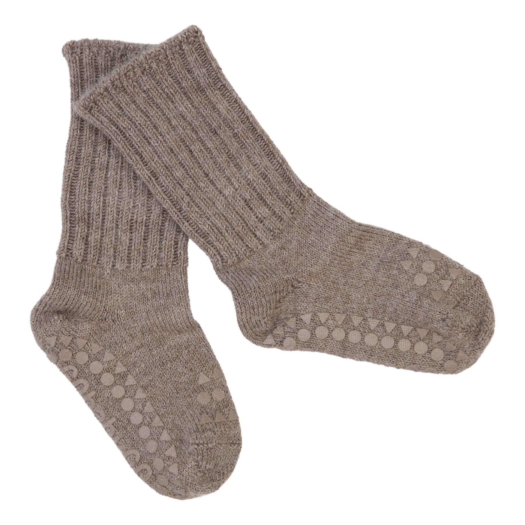 GoBabyGo Non-Slip Alpaca Sokker - Walnut