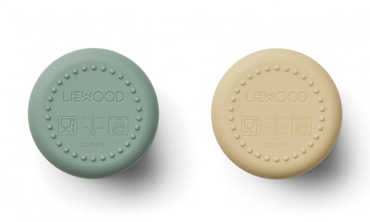 LIEWOOD Ethan Cup 2 Pack - Rabbit Peppermint/Weat Yellow Mix