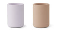Load image into Gallery viewer, LIEWOOD Ethan Cup 2 Pack - Cat Light Lavender/Rose Mix
