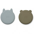 Load image into Gallery viewer, LIEWOOD Olivia Plate 2-Pack - Blue Fog/Khaki Mix
