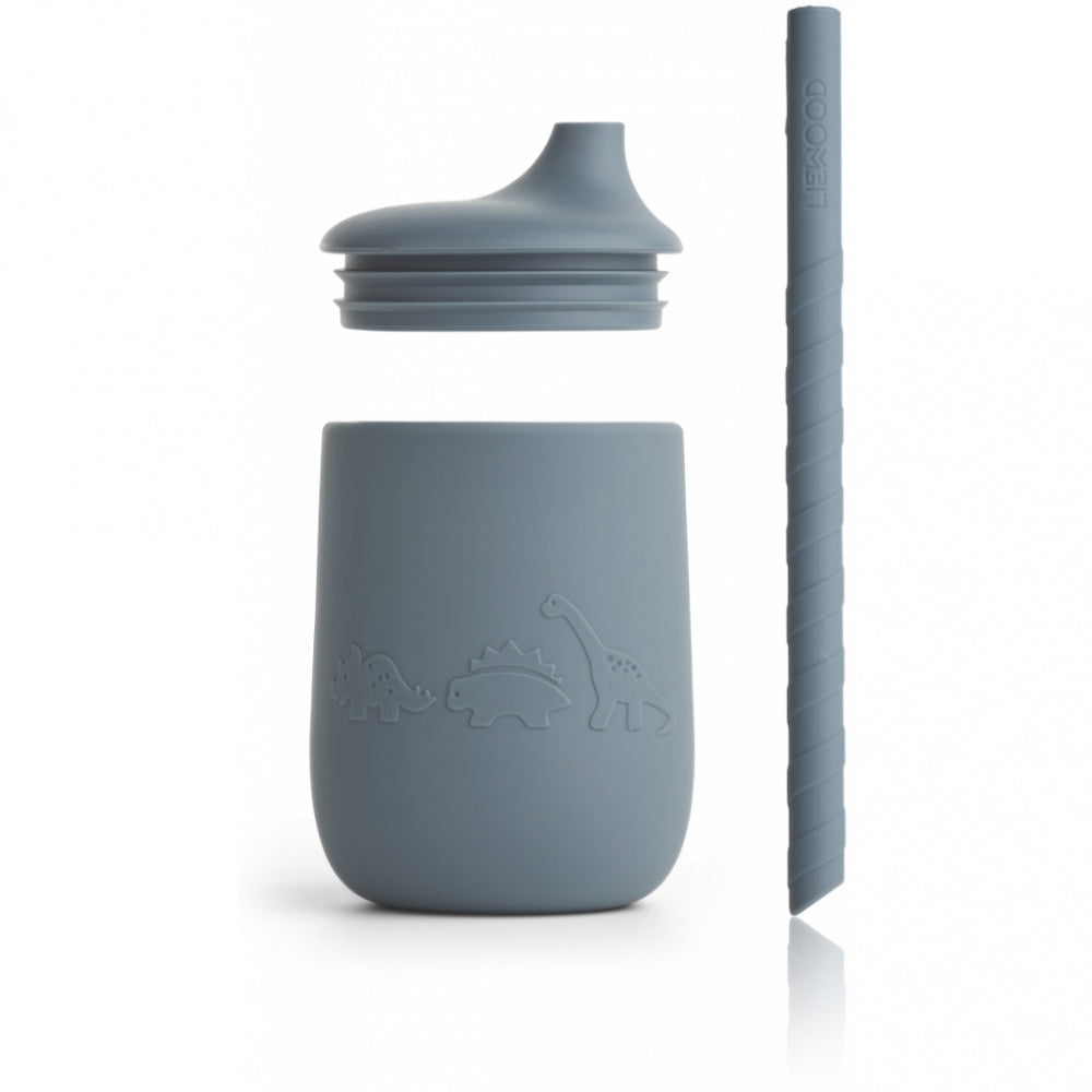 LIEWOOD Ellis Sippy Cup - Dino Whale Blue