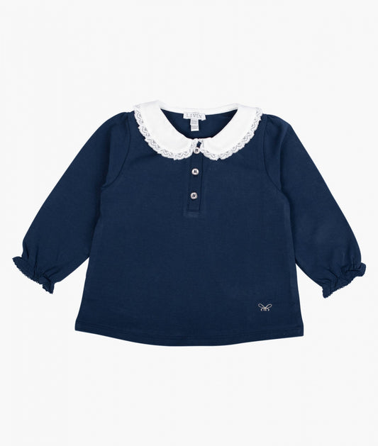 LIVLY Marianne Long Sleeve Top - Navy