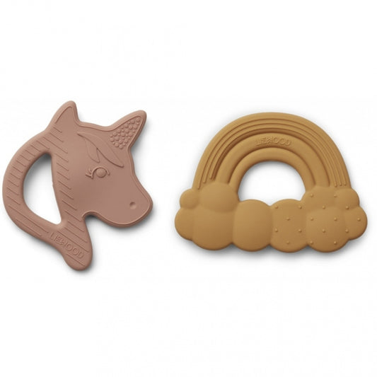 LIEWOOD Roxi Silicone Teether- 2 pack (Limited Edition)