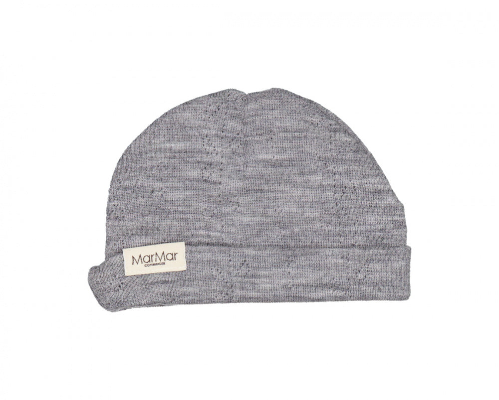 Aiko Wool Pointelle - Grey Melange