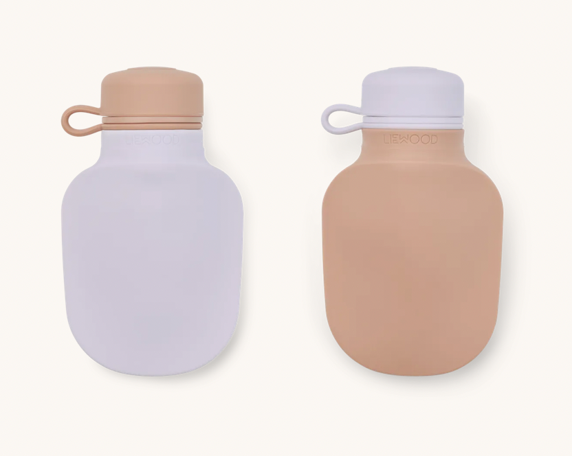 LIEWOOD Silvia Smoothie Bottle 2-Pack - Pale Tuscany/Misty Lilac