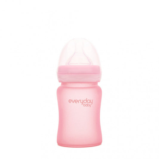 Glassflaske med knusebeskyttelse 150ml - Rose Pink