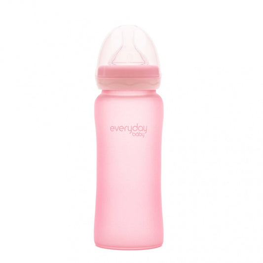 Glassflaske med knusebeskyttelse 300ml - Rose Pink