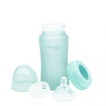 Load image into Gallery viewer, Glassflaske med knusebeskyttelse 240ml - Mint Green
