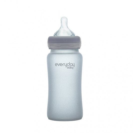 Glassflaske med knusebeskyttelse 240ml - Grey