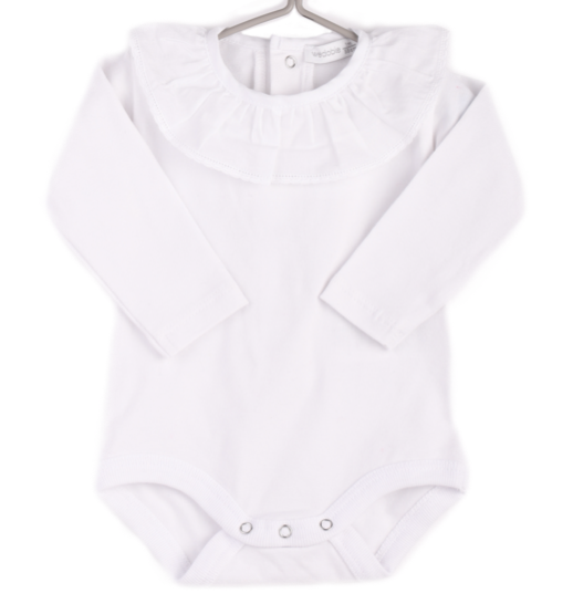 Wedoble Body m/Brodert krage - Hvit/Grå