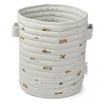 Load image into Gallery viewer, LIEWOOD Ally Quilted basket - Vehicles/dove blue mix
