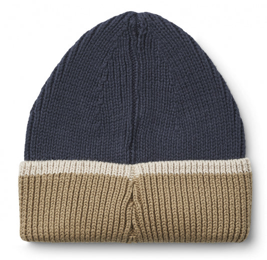 Ezra Beanie - Midnight Navy/Oat Mix