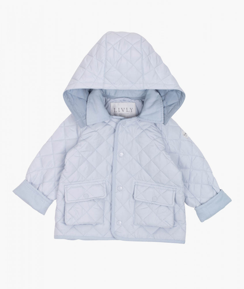 LIVLY Quilted Jacket - Light Blue