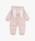 Load image into Gallery viewer, LIVLY Bunny Puffer Overall - Light Mauve
