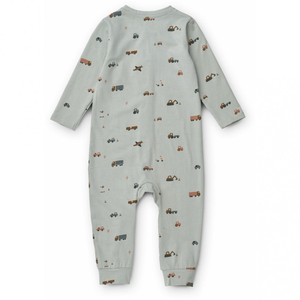 LIEWOOD Birk Pyjamas Jumpsuit - Vehicles/Blue fog