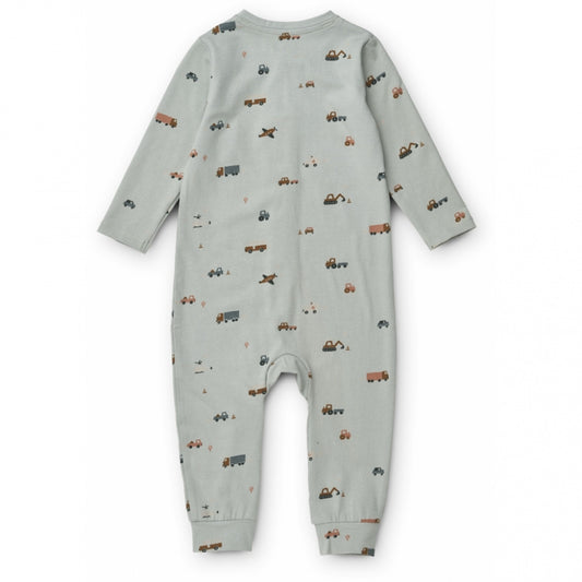 LIEWOOD Birk Pyjamas Jumpsuit - Vehicles/Blue fog